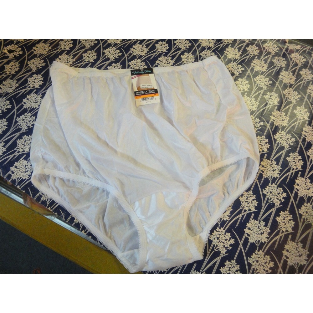 Vanity Fair Perfectly‎ Yours white brief underwear panties womens 7 Vintage NWT